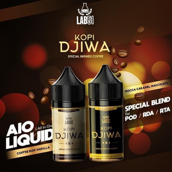 Salt Nic Kopi Djiwa Coffee Rum Vanilla by Lab51 30ml 9mg liquid vape