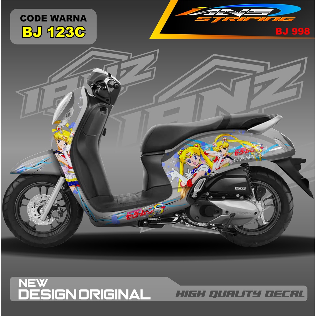 STICKER DECAL MOTOR SCOOPY FULL BODY ANIME / STICKER VARIASI SCOOPY TERBARU  / STICKER SCOOPY