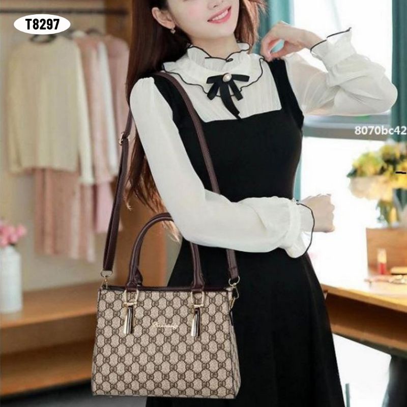 [IMPORT] T8297 - TAS HANDBAG WANITA FASHION IMPORT - 76BAGSTORE