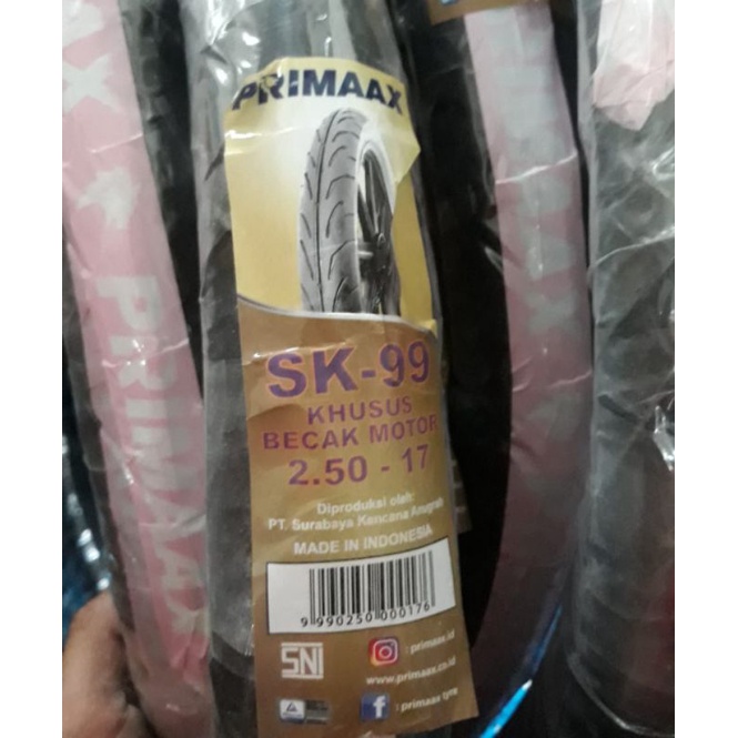 Ban luar 250-17 primaax sk99 ban standar motor bebek primax