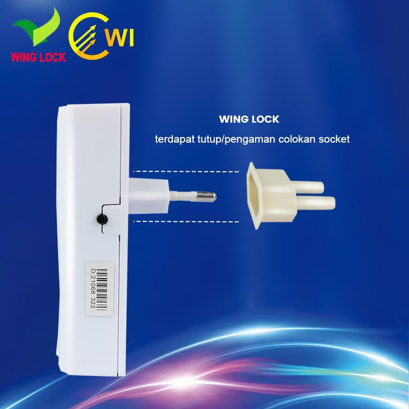 Bel Pintu Wireless 2 Remot/Bell Rumah 2 Tombol/Doorbel Wing Lock