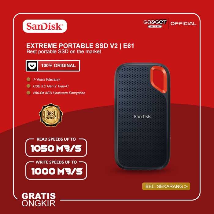 Sandisk Extreme Pro Portable SSD V2 E61,E81 Type C USB 3.2 Gen 2