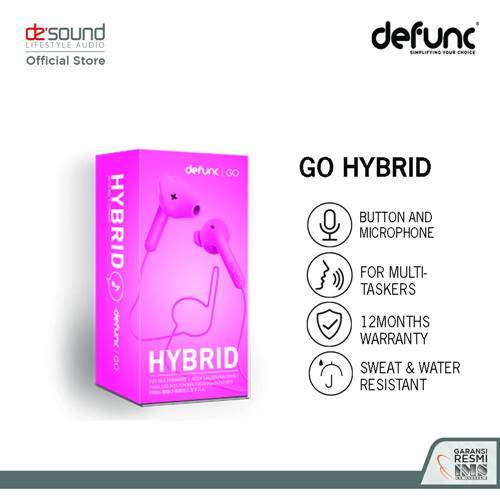 Headset Defunc Go Hybrid Pink 5 x 3 x 10 cm/Headset/Hedset/Earbud