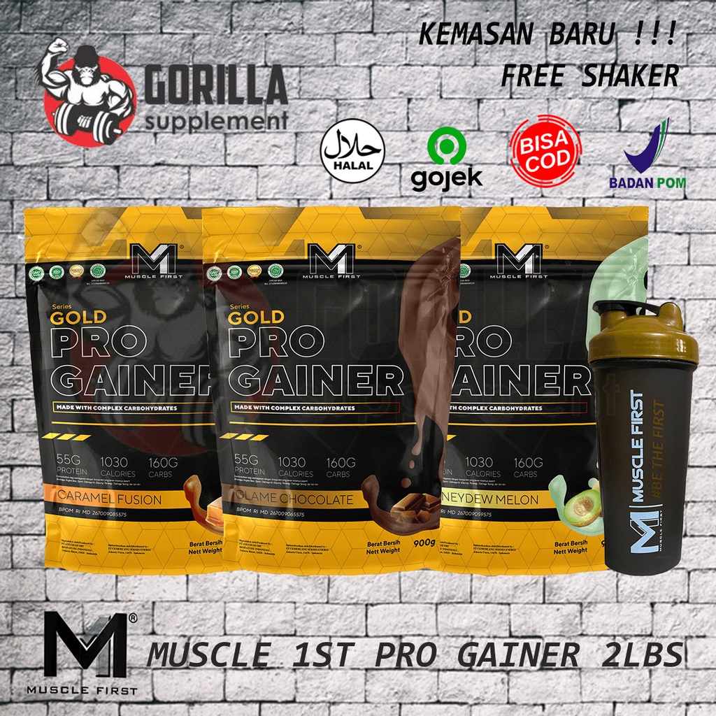 Muscle First Pro Gainer 2lbs 2lb 900 Gold Series Gram Mass Gainer Musclefirst M1 Nutrion Susu Penambah berat badan penggemuk NEW UPLOAD