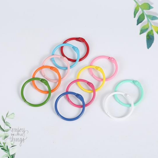 Ring Buka Tutup Warna-Warni 25-45mm Harga/10Pc