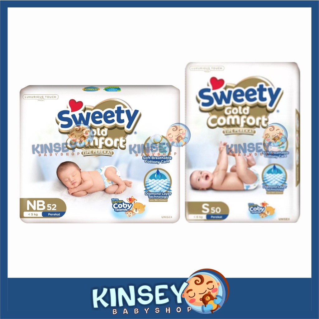 Sweety Gold Comfort Tape NB52 S50 Popok Bayi Perekat