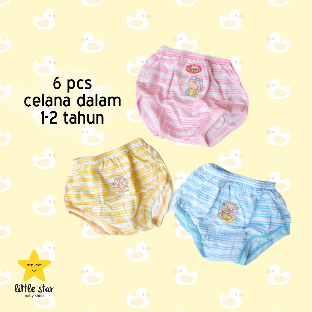 ISI 6 PCS Y-lin Celana Dalam Segitiga Anak Perempuan | Girl Underwear | CD Anak Cewek