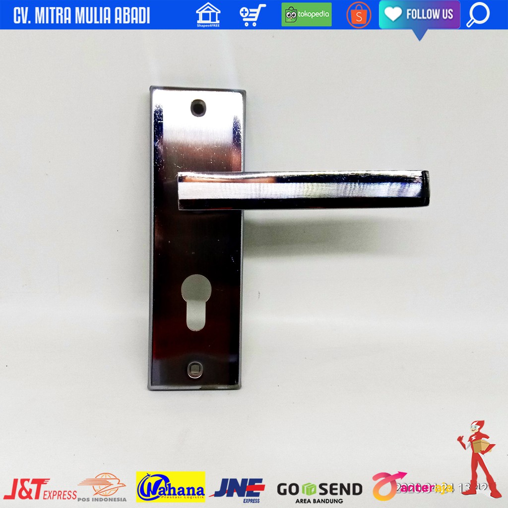 Kunci Pintu Kecil Silinder Premium HSJ GAGANG PINTU FULL SET 15 CM