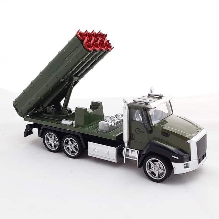 Unik Mainan Anak   Die Cast Metal Military Series Mobil Tentara Rudal Roket Berkualitas
