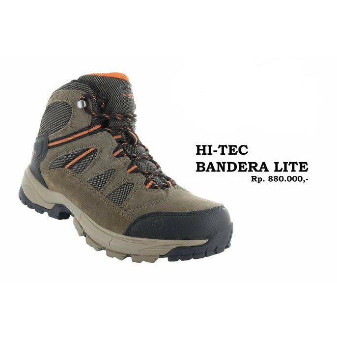 SEPATU GUNUNG HIKING TREKKING ORIGINAL HITEC BANDERA LITE - KANAKAGEAR - Cokelat Tua, 42