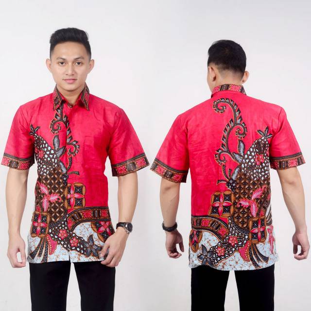 Kemeja Batik Lengan Pendek / Hem / Sragam Kantor / kondangan / baju Pria dewasa /  formal / Kasual