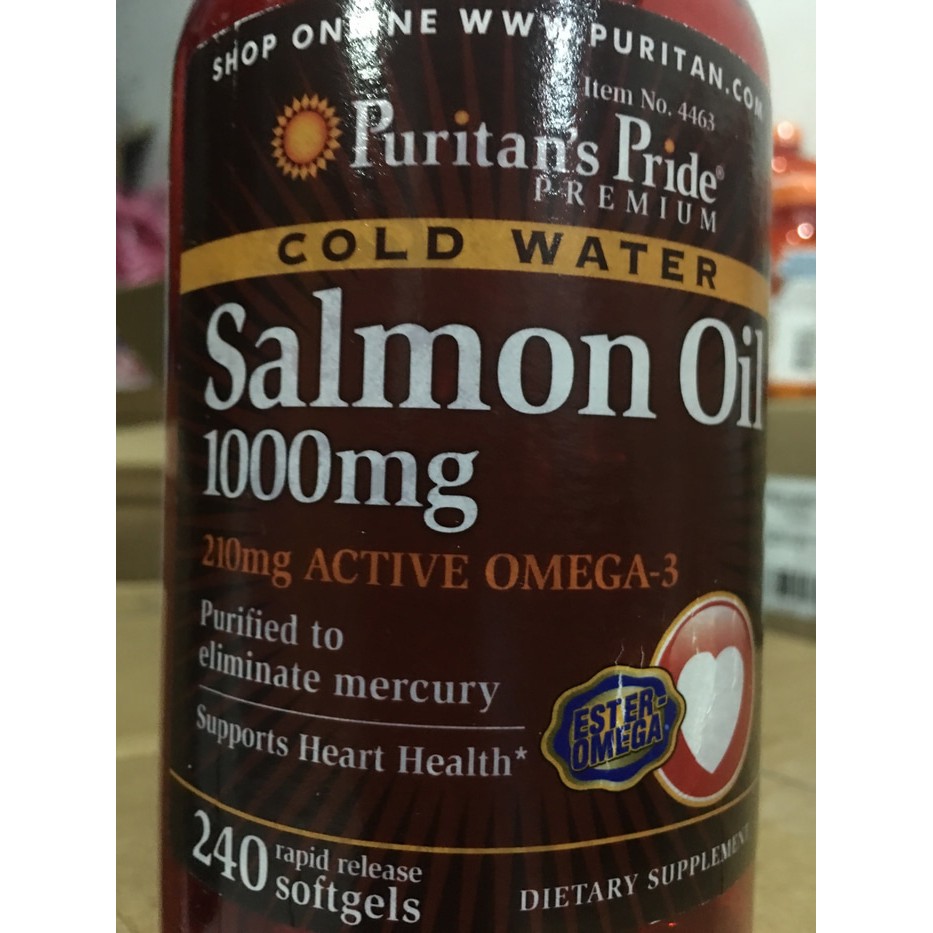 GSUP SALMON FISH OIL COLD  OMEGA 3 1000MG 240 SG Puritan Murah