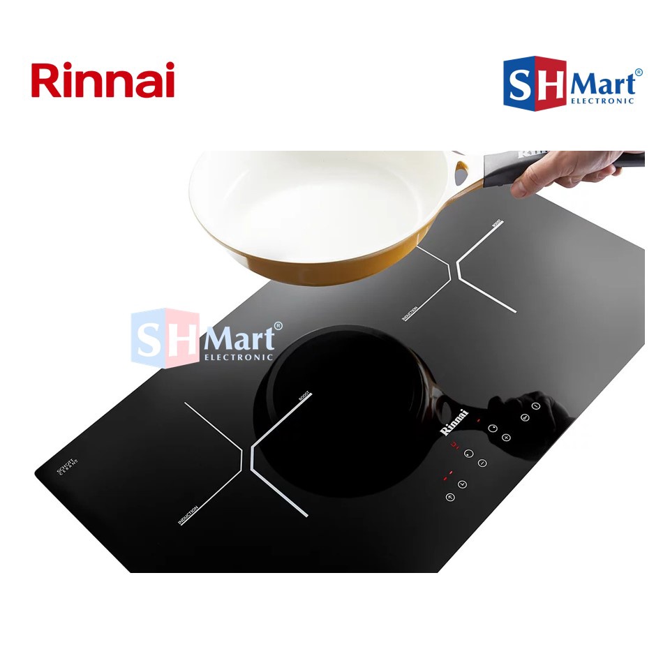 KOMPOR TANAM INDUKSI INDUCTION HOB 2 TUNGKU RINNAI RB-7012H-CB / 7012HCB (MEDAN)