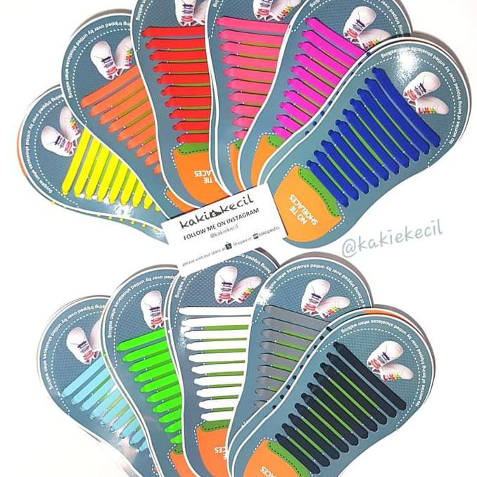 TERLARIS SEPASANG TALI SEPATU KARET SILIKON SHOELACE YUANFENG ISI 10+10 - MERAH MURAH