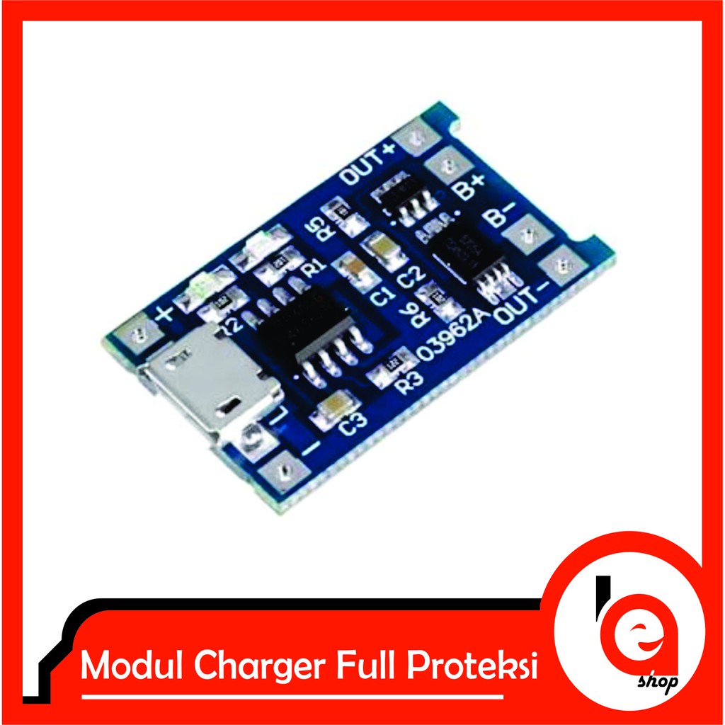 Modul Charger TP4056 Protection Micro USB 5V 1A Full Protection TP 4056