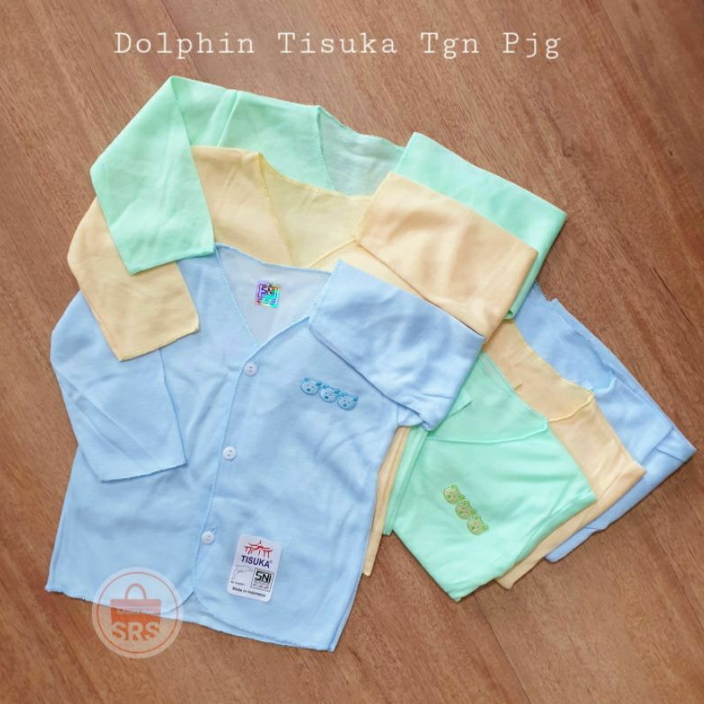 (6 Pcs) Baju Bayi SNI Kemeja Bayi Newborn 0-6 Bulan Excellent 77 | TISUKA | E77 | Lengan Panjang | Pendek | Buntung