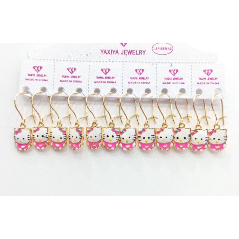 COD anting anak karakter hello Kitty anting accessories, titanium xuping yexia tidak karat