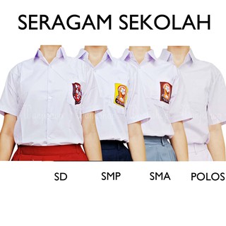 Seragam SD  SMP SMA 6 20 baju  sekolah  SD  SMP SMA kemeja 