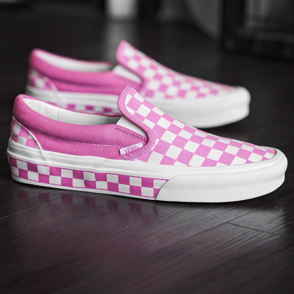 VANS SLIP-ON NEXTOR CHECKERBOARD CLASSIC PINK ORIGINAL 100%