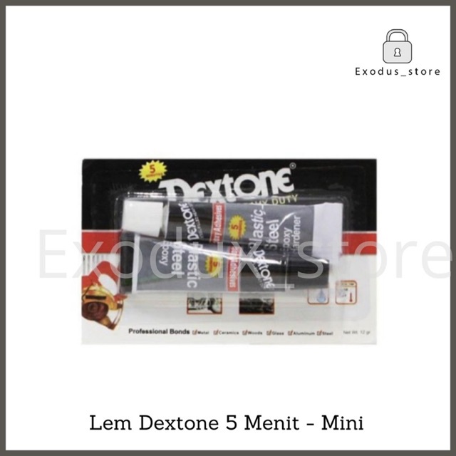 

Lem Dextone epoxy 5 menit kering campur serbaguna 12 Gram / lem besi