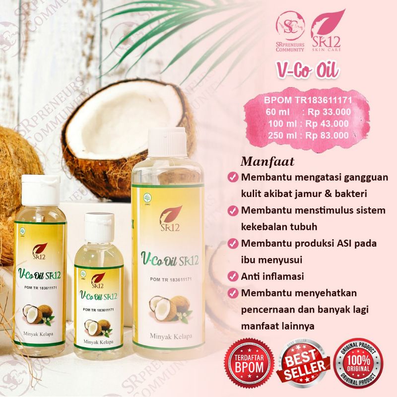 VICO/VCO / VIRGIN COCONUT OIL / MINYAK KELAPA / MINYAK KELAPA MURNI / VCO SR12 /VCO SR12
