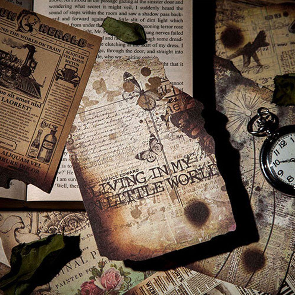 Mxbeauty Bahan Kertas Kreatif Kartu Dekoratif Note Paper Diary Decor Retro Vintage DIY Scrapbooking