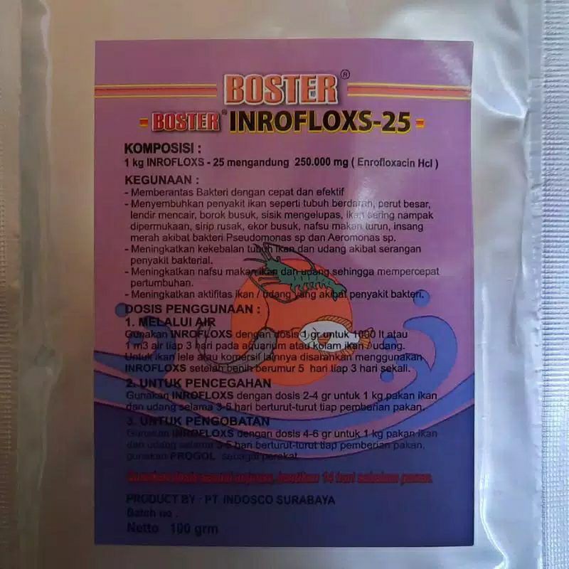 INROFLOXS-25 SERBUK PEMBASMI BAKTERI PALING AMPUH DAN EFEKTIF PADA IKAN DAN UDANG