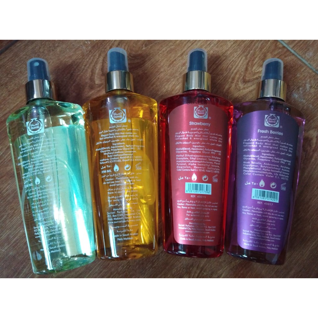 BODY MIST 250ML All Varians| BY SURRATI PERFUMES