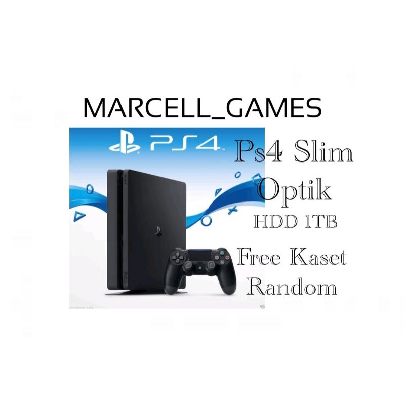 PS4 SLIM HDD 500GB/1TB + STIK WIRELLES