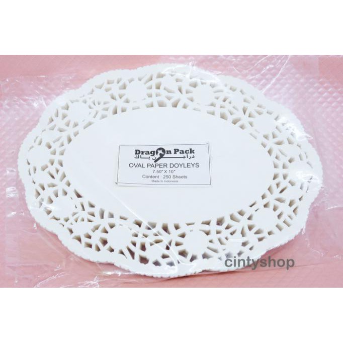 

SUPER SALE - PAPER DOILIES OVAL 7,5"X10" / ALAS RENDA / RENDA KERTAS ISI 250 PCS