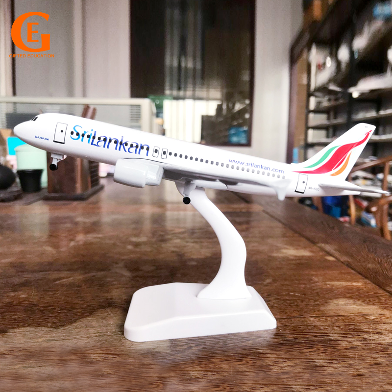 Srilankan Model Pesawat Airbus 320 Lanka A320 Bahan Alloy Metal Ukuran 20CM