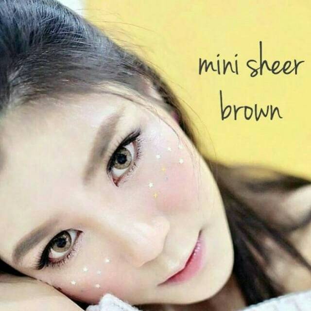 Softlens Mini sheer brown kitty kawai