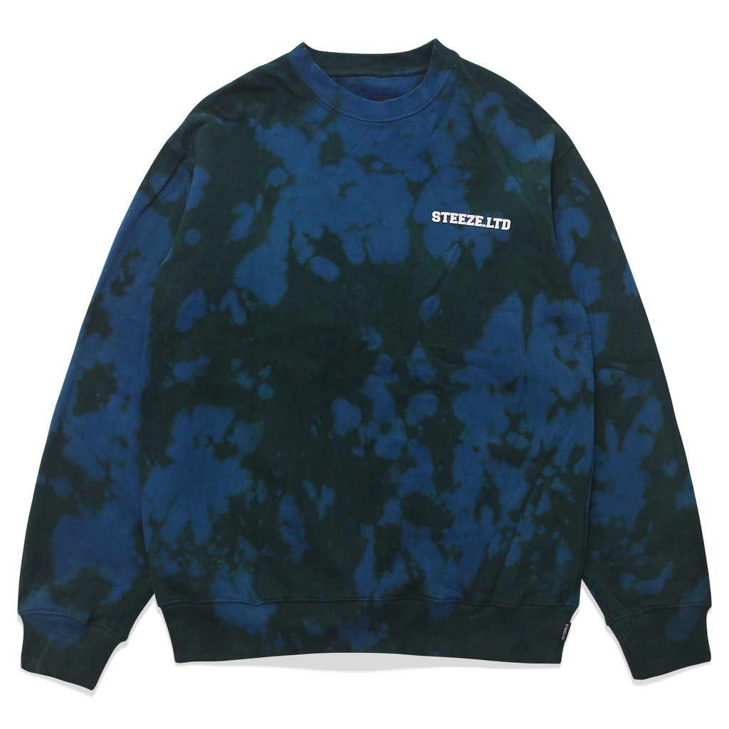 STEEZE.LTD - TIE DYE MINI COLLEGE CREWNECK FOREST GREEN
