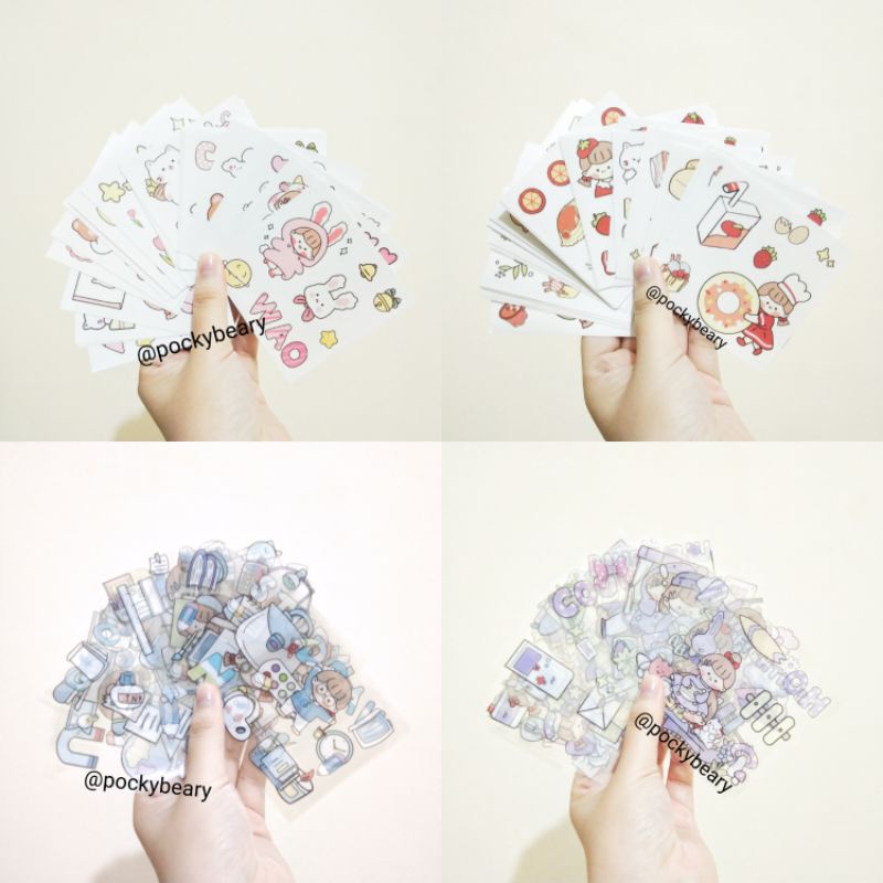 Mini Korean Deco Sticker Sheet PVC Washi Decoration Kawaii Cute RANDOM