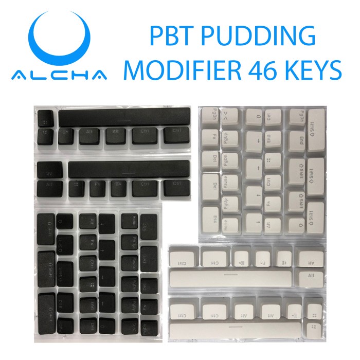 ALCHA KEYCAPS MODIFIER PUDDING 46 KEYS DOUBLE SHOT OEM PROFILE PUDING - RANDOM