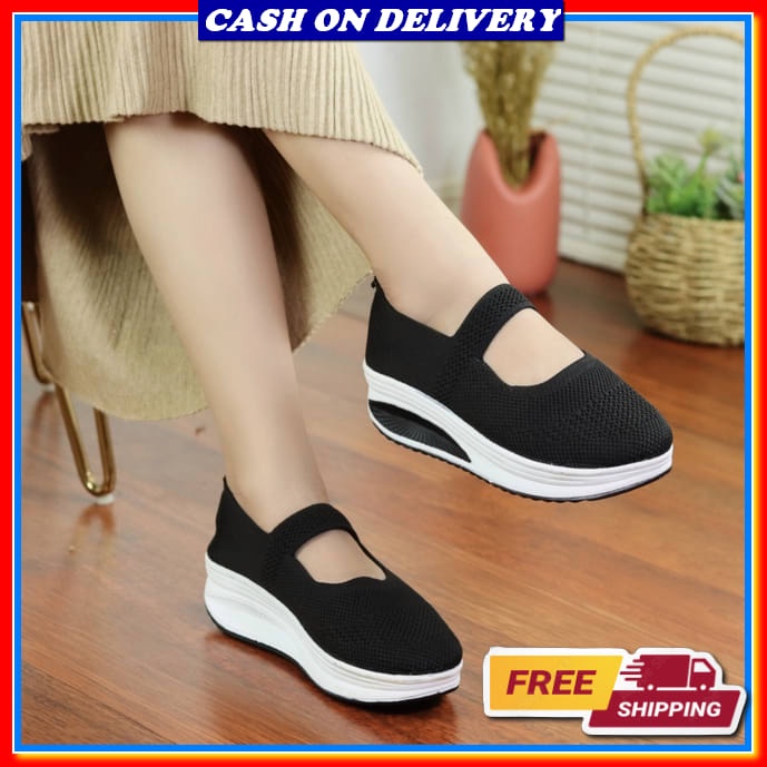 Sepatu Sandal Wanita Wedges Sendal Wanita Import Tinggi Wedges Modern Ala Korea Wedges Mr 81 Wedges 