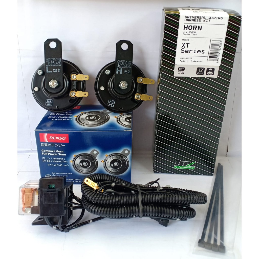 PAKET KLAKSON DISK DENSO COMPACT HORN 6920 12V - RELAY SET KLAKSON MX