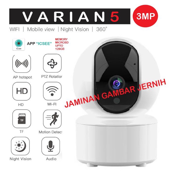 Doom Indoor CCTV With MicroSD Slot - CCTV Indoor Memory Card Tanpa DVR - Hitam