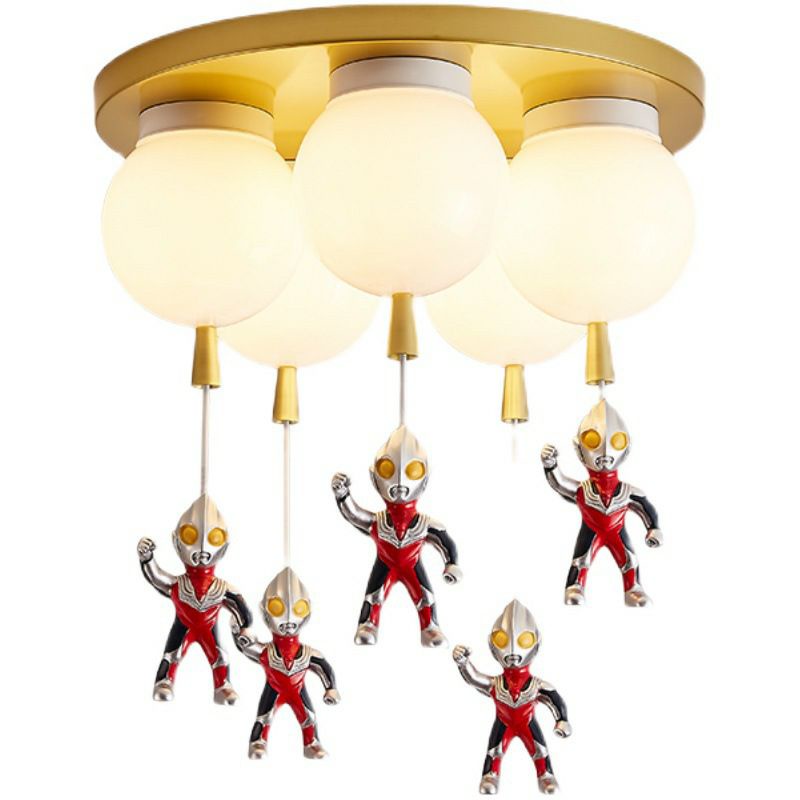 Lampu Gantung Lampu Kamar Tidur Anak Model Ultramen Warna Merah Unik Lucu Terbaru