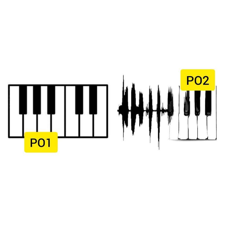 Tato Temporer Piano Music Stiker Tato Minimalis - PO