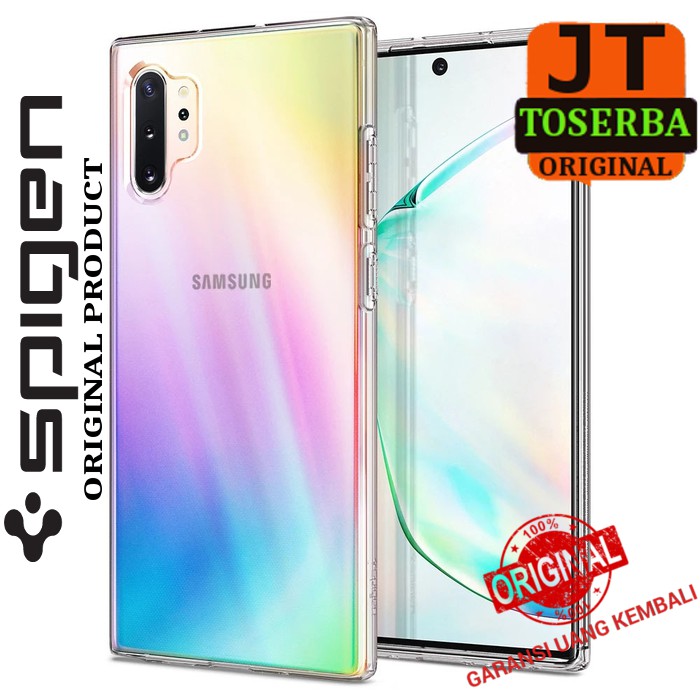 CASE SAMSUNG NOTE 10 NOTE 10 PLUS SPIGEN ORIGINAL LIQUID CRYSTAL SLIM CASE CASING CLEAR TRANSPARAN