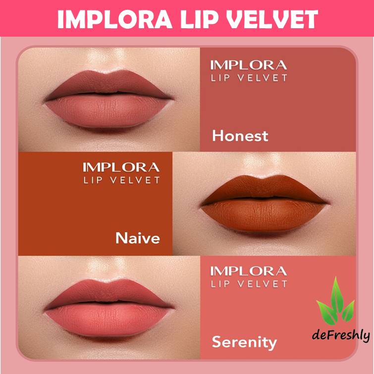 IMPLORA Lip Velvet 4,6 gram | Lipvelvet | Lipstik | Lip Cream | BPOM kosmetik bibir