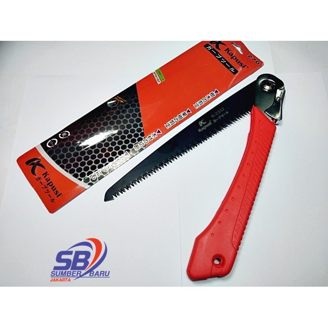 KAPUSI Portable Folding Waist Saw Gergaji Lipat Potong Kayu Dahan 210 Kualitas Terbaik SBJ