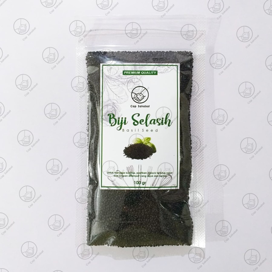 Selasih Asli 100gr / Biji Selasih Murni 100% / Basil Seed / JSR Rempah Kualitas Premium