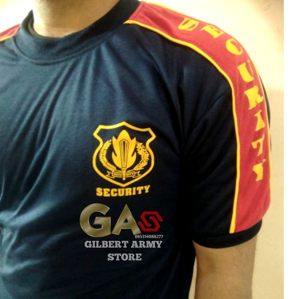 GILBERT ARMY STORE Kaos Security Kombinasi Taiping Kaos Satpam Variasi Murah Kaos DalemanPria Satpam