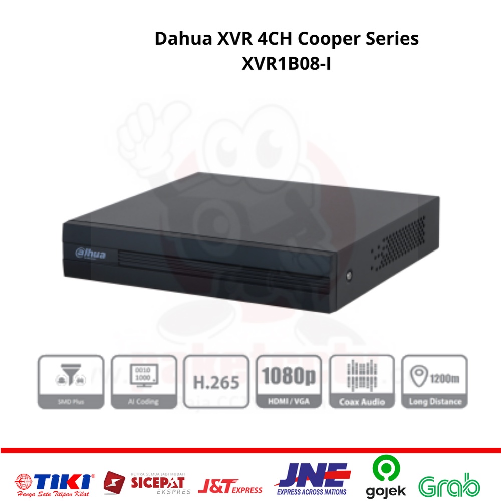 Dahua DVR CCTV 8 Channel XVR1B08-I support up to 2 megapixel