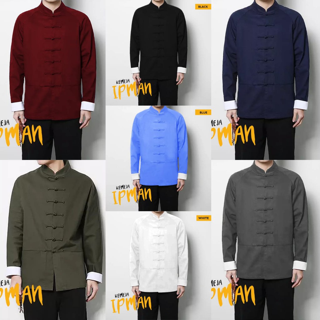 BAJU KOKO KEM IPMAN PRIA LENGAN PANJANG COWO CASUAL BAJU KOKO MURAH