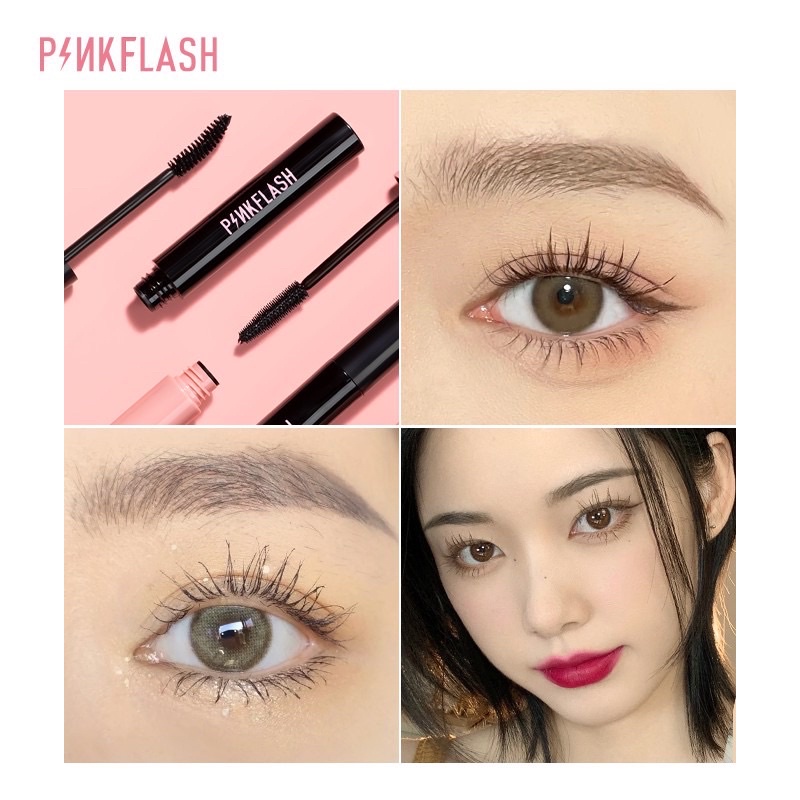 PINKFLASH Maskara Day &amp; Night Lengthening Volume Waterproof Longlasting Mascara