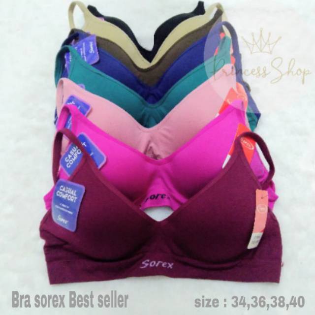 Bh Sorex Kawat 65002 Bra Busa Tipis Size 34-40 Kait 2 / Bh Sorex 65002 / Bh Casual Comfort 65002 / Sport Bra Sorex 65002