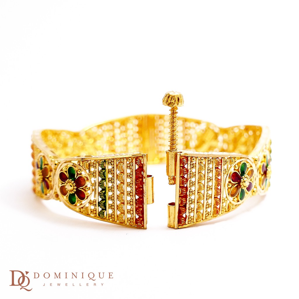 

Dominique Jewellery-Gelang Dubai Standar Internasional 91,6% DQG 5142